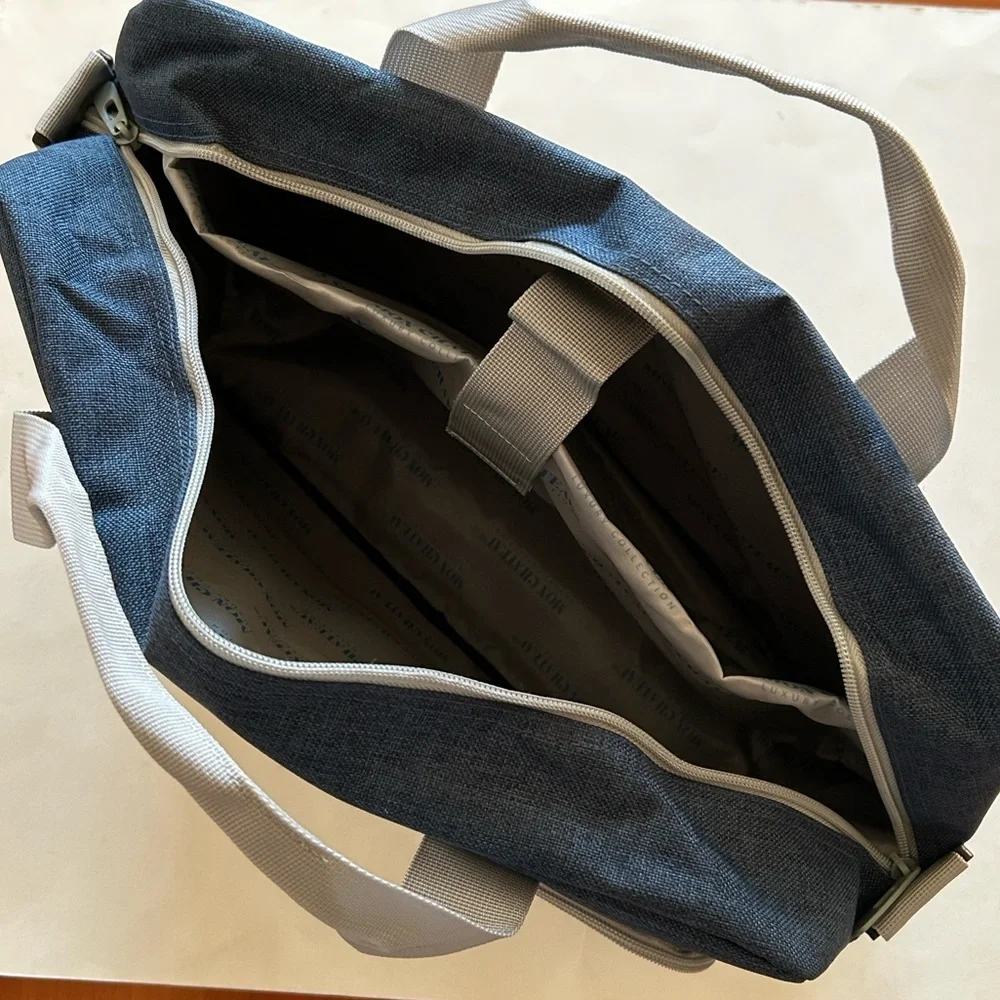 MonChateau Luxury Collection Laptop Bag – Gray/Blue – Multi-Pocket